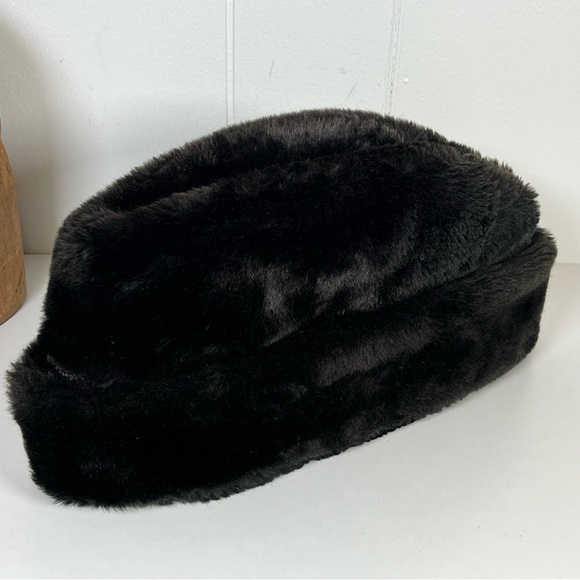 Vintage Dark Brown Faux Fur Winter Cap Unisex (22" Circumference) - Picture 11 of 15